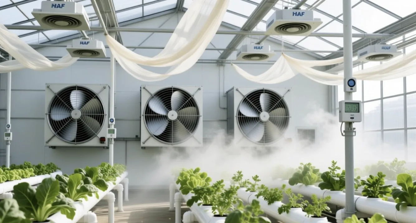 Sistemas de enfriamiento de invernaderos, ventiladores de enfriamiento evaporativo y sistemas de nebulización explicados