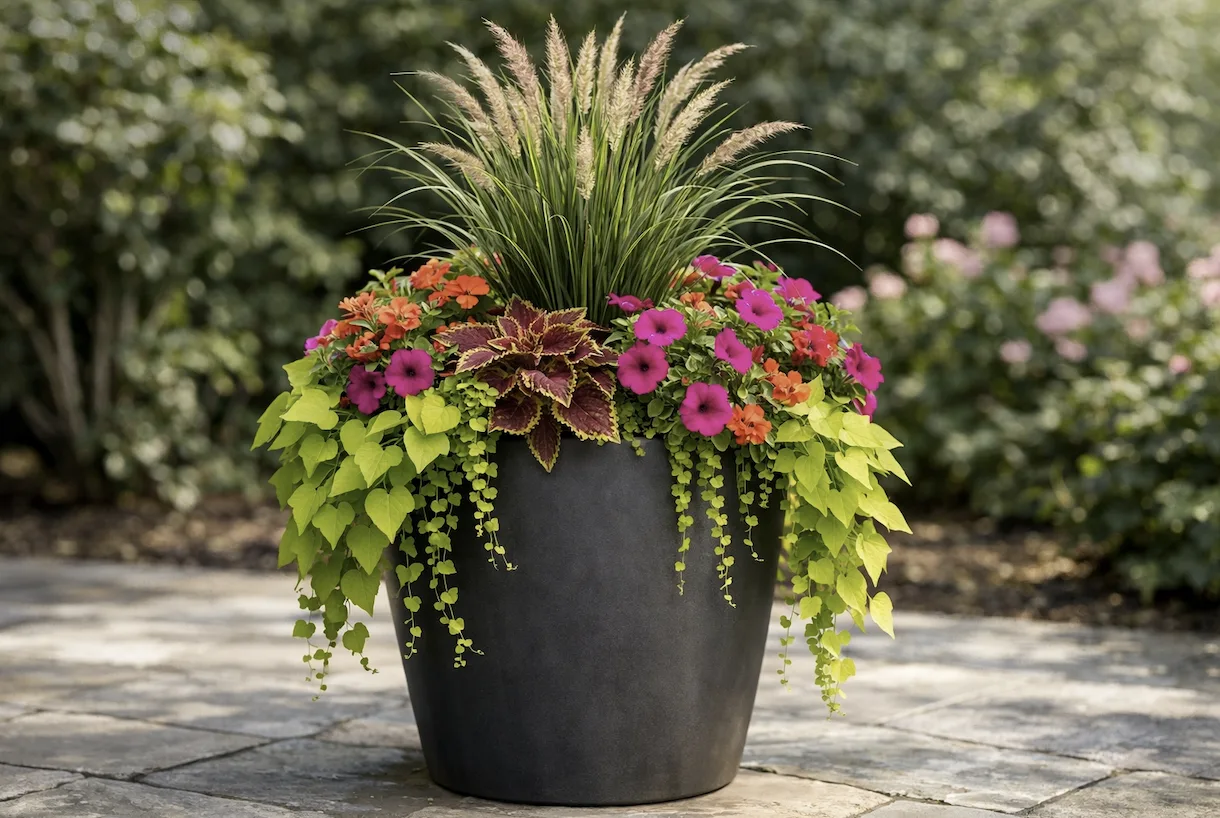 Recipientes altos para plantas