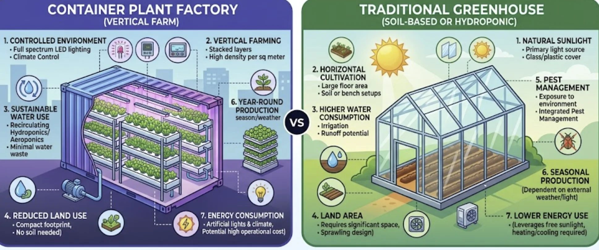 Container Plant Factory vs Traditional Greenhouse: Analyzing Modern Farming Profitability