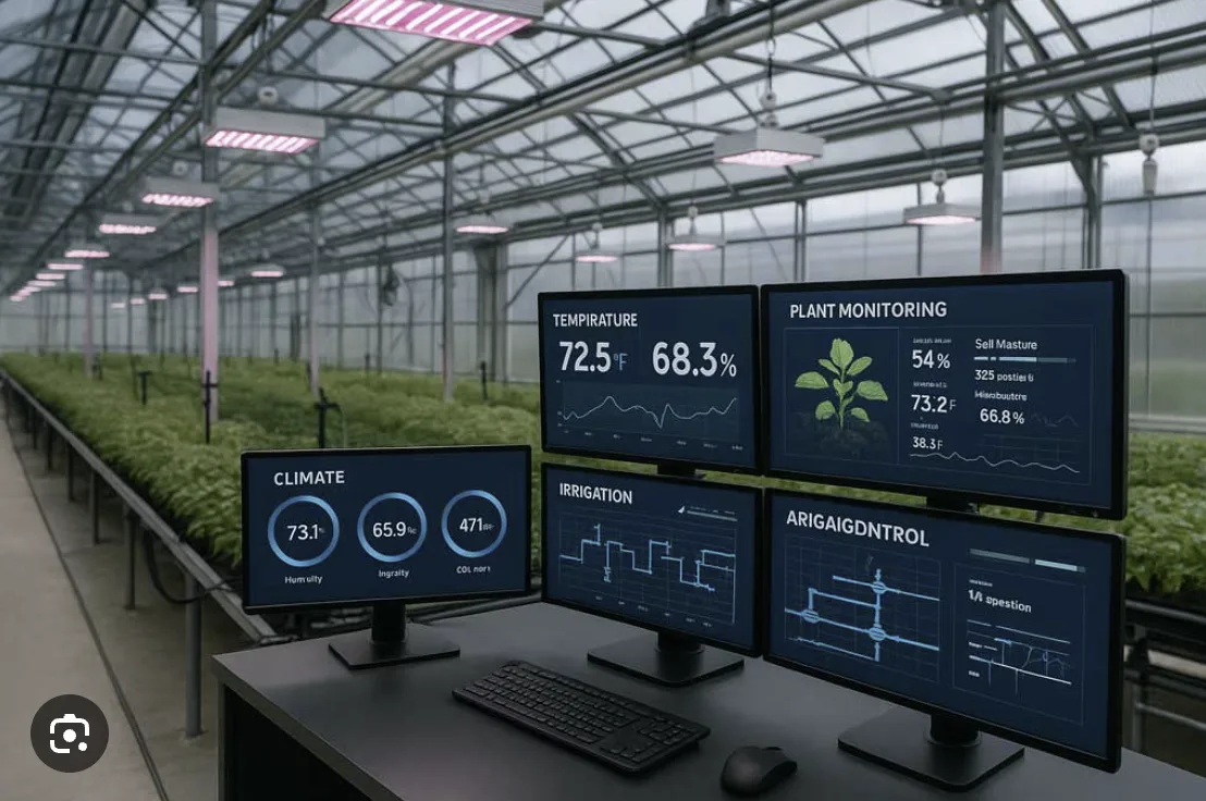 Smart Greenhouse Design Improves Crop Growth Through Better Light Temperature Humidity and Ventilation Control